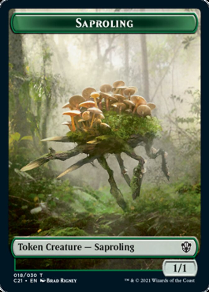 {T} Food // Saproling Token [Commander 2021 Tokens][TC21 024]