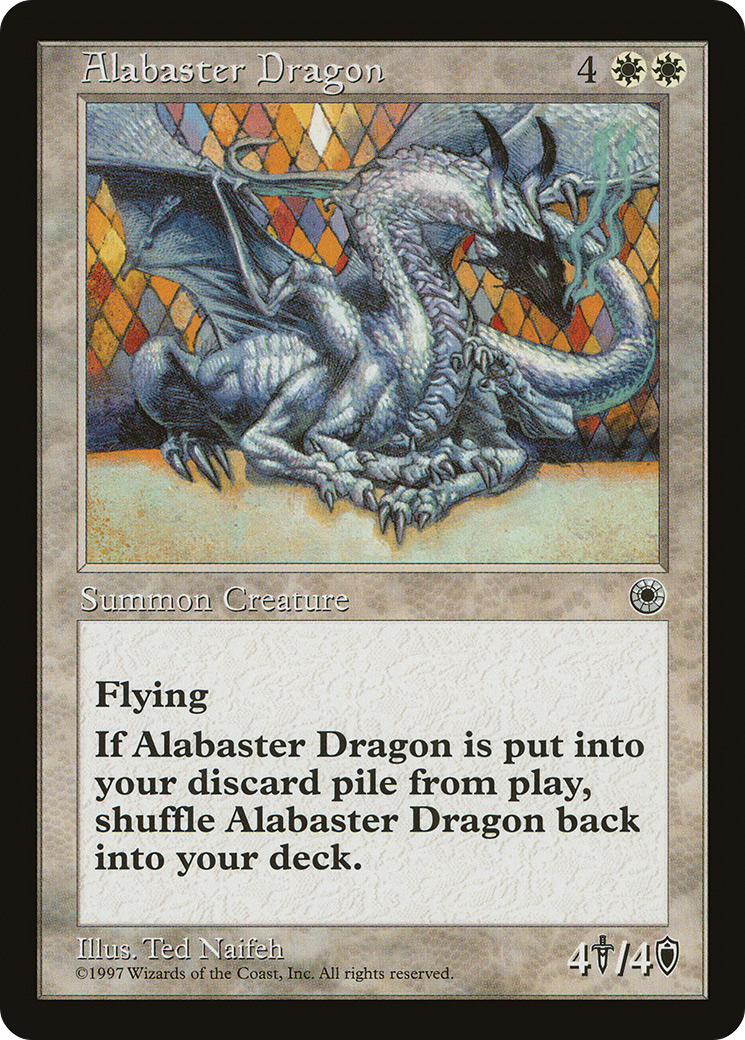 {R} Alabaster Dragon [Portal][POR 001] - Misty Mountain Games