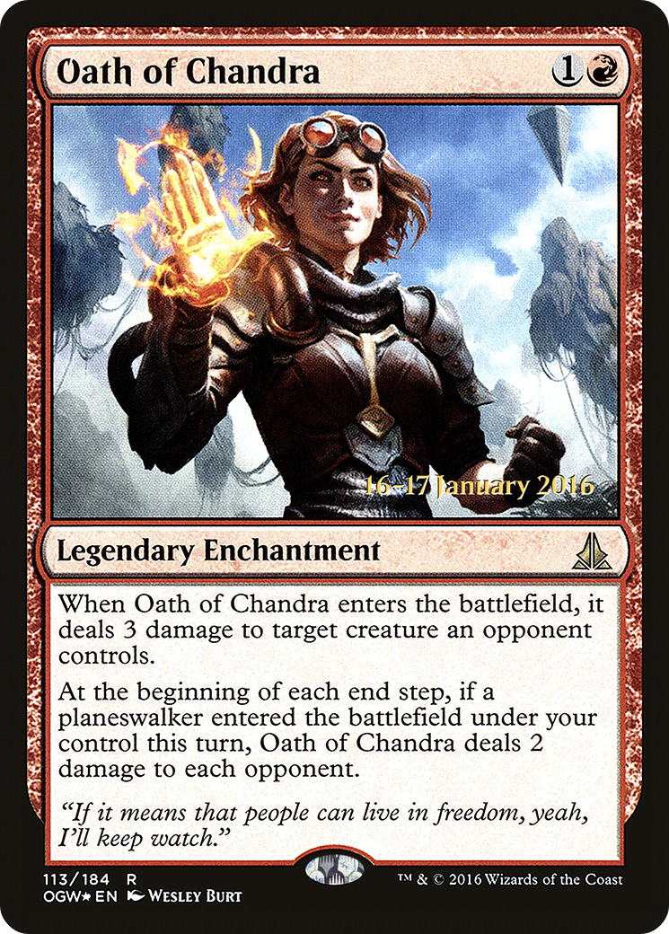 {R} Oath of Chandra [Oath of the Gatewatch Prerelease Promos][PR OGW 113]