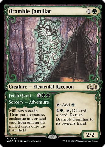 {@R} Bramble Familiar // Fetch Quest (Showcase) [Wilds of Eldraine][WOE 283]