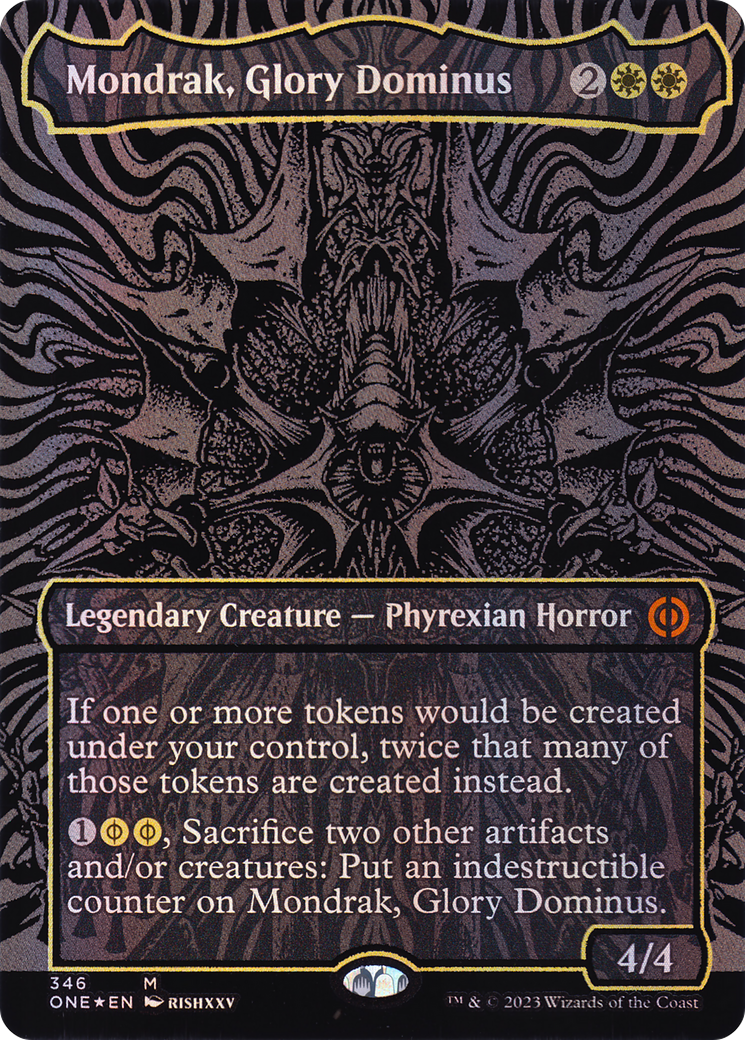 {R} Mondrak, Glory Dominus (Oil Slick Raised Foil) [Phyrexia: All Will Be One][ONE 346]