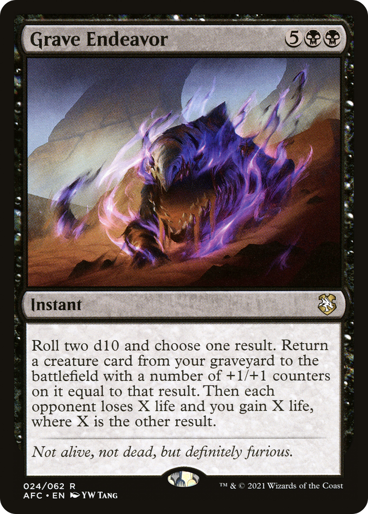 {R} Grave Endeavor [Dungeons & Dragons: Adventures in the Forgotten Realms Commander][AFC 024]