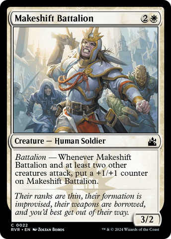{C} Makeshift Battalion [Ravnica Remastered][RVR 022]