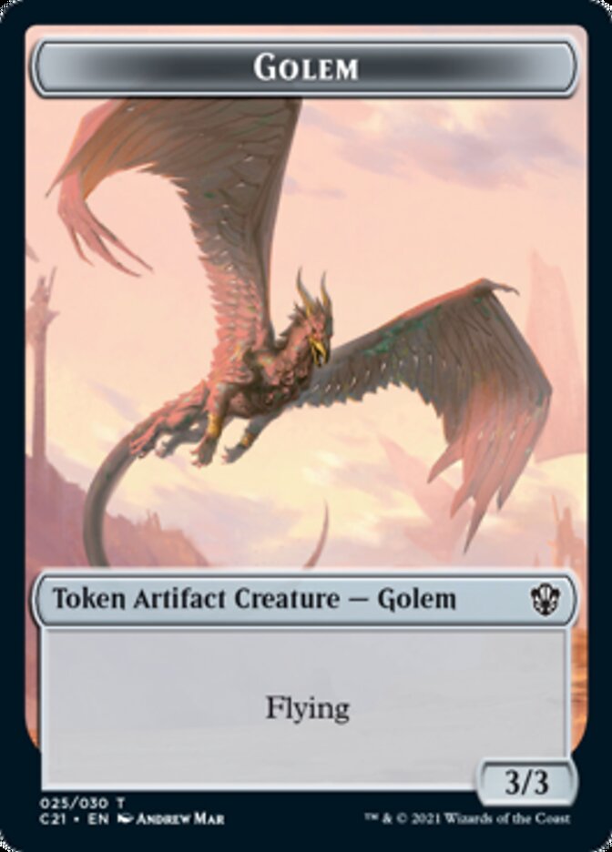 {T} Golem (025) // Thopter Token [Commander 2021 Tokens][TC21 025]