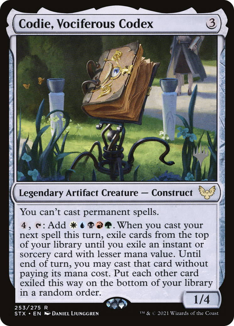 {R} Codie, Vociferous Codex (Promo Pack) [Strixhaven: School of Mages Promos][PP STX 253]