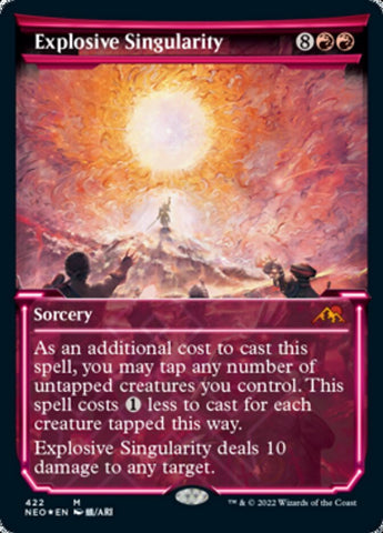{R} Explosive Singularity (Showcase) (Foil Etched) [Kamigawa: Neon Dynasty][NEO 422]