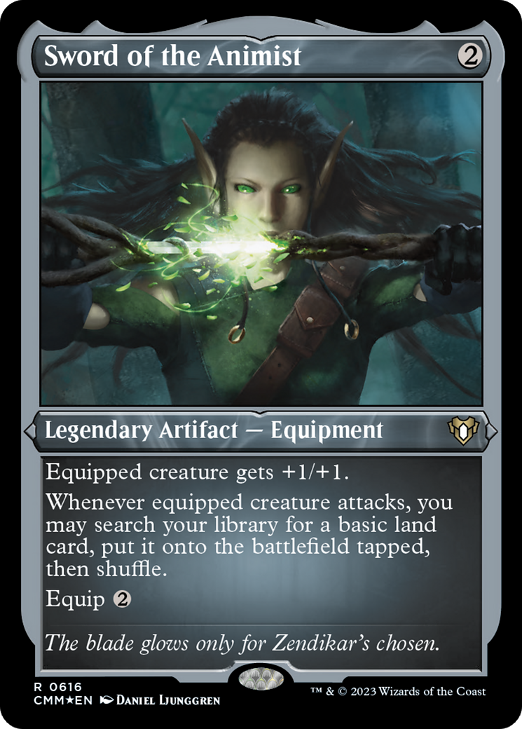 {R} Sword of the Animist (Foil Etched) [Commander Masters][CMM 616]