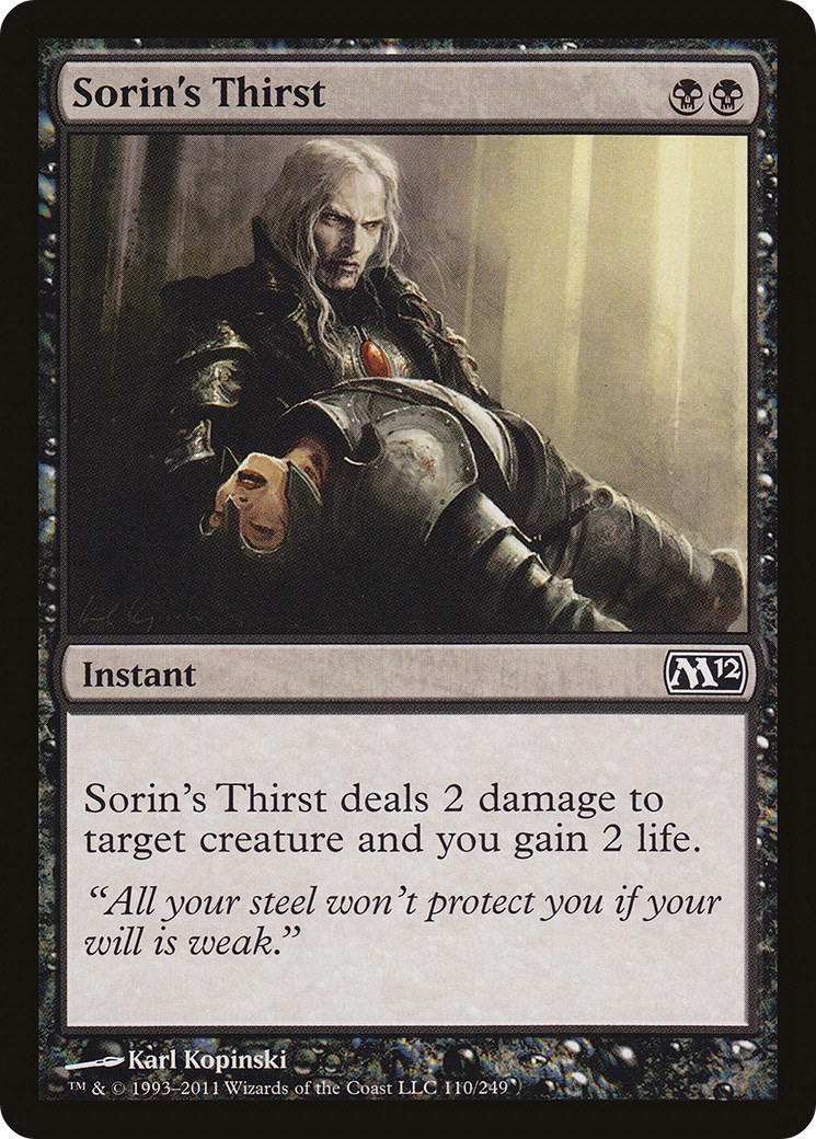 {C} Sorin's Thirst [Magic 2012][M12 110]