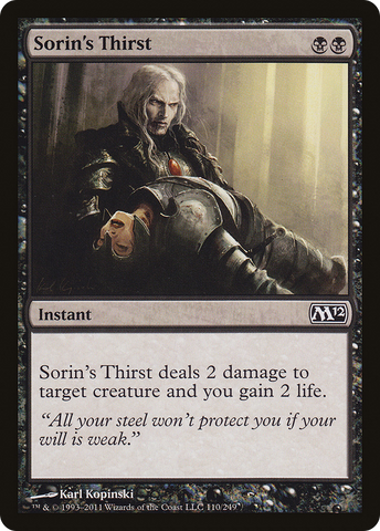 {C} Sorin's Thirst [Magic 2012][M12 110]