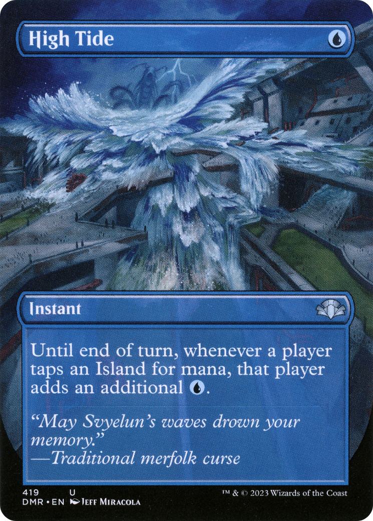{C} High Tide (Borderless Alternate Art) [Dominaria Remastered][DMR 419]