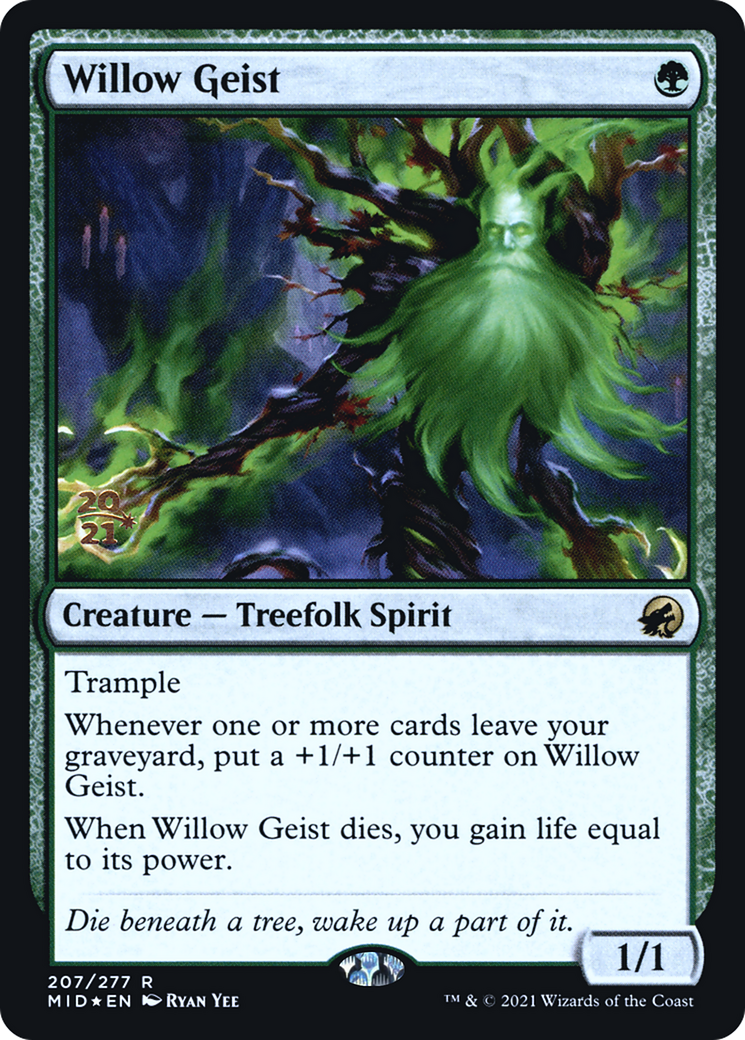 {R} Willow Geist [Innistrad: Midnight Hunt Prerelease Promos][PR MID 207]