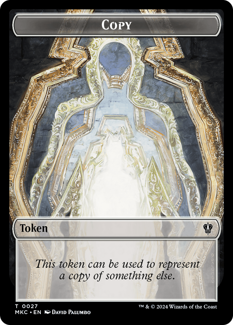 {T} Copy // Zombie Double-Sided Token [Murders at Karlov Manor Commander Tokens][TMKC 27//11]