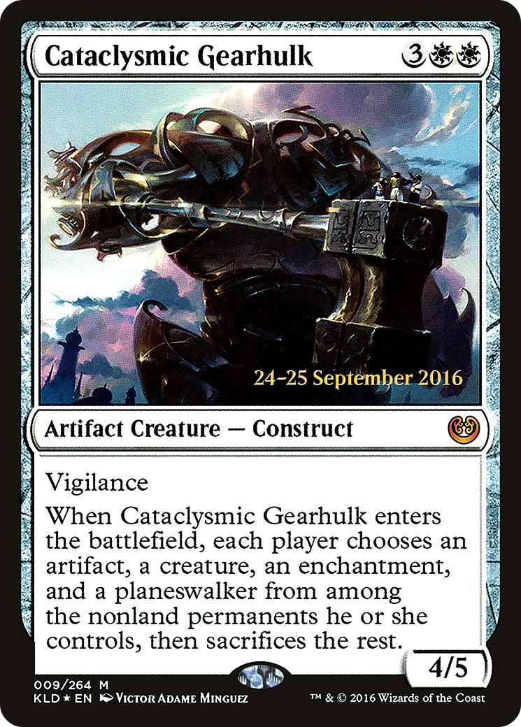 {R} Cataclysmic Gearhulk [Kaladesh Prerelease Promos][PR KLD 009] - Misty Mountain Games