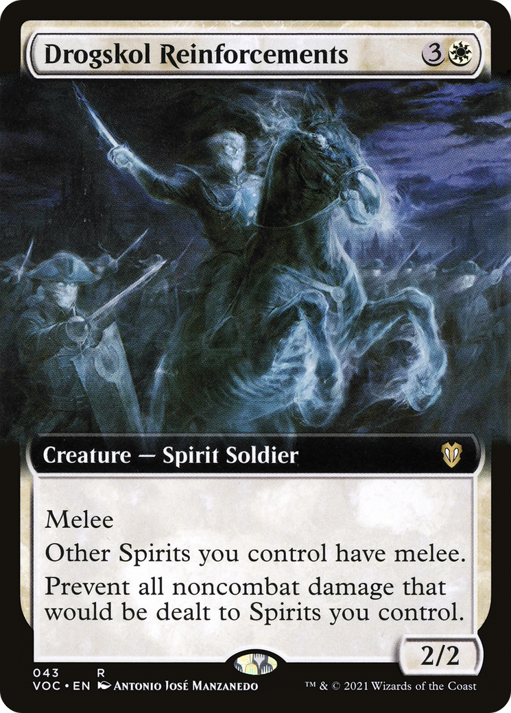 {R} Drogskol Reinforcements (Extended Art) [Innistrad: Crimson Vow Commander][VOC 043]