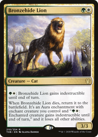 {R} Bronzehide Lion (Promo Pack) [Theros Beyond Death Promos][PP THB 210]