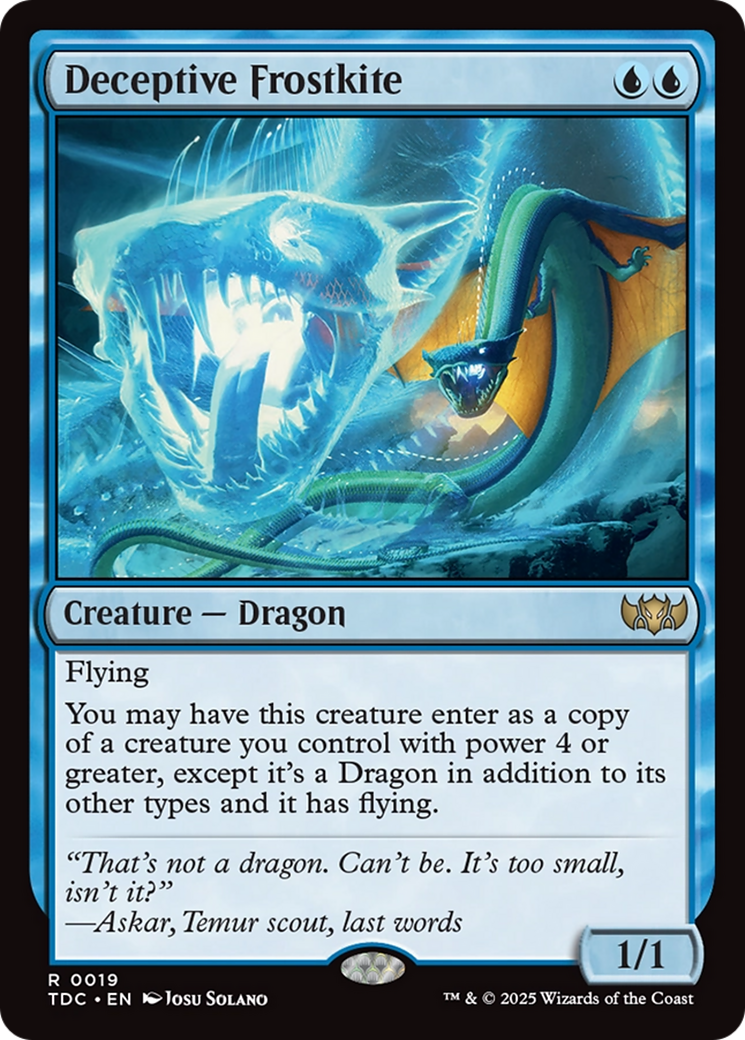 {R} Deceptive Frostkite [Tarkir: Dragonstorm Commander][TDC 019]