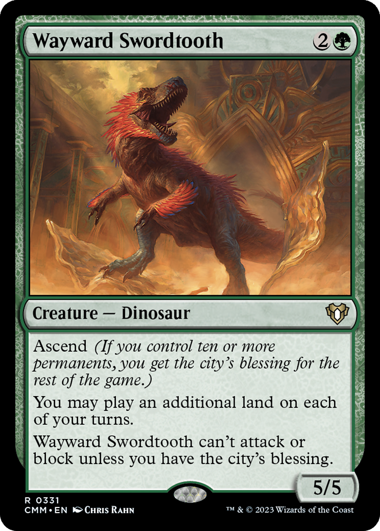 {R} Wayward Swordtooth [Commander Masters][CMM 331]