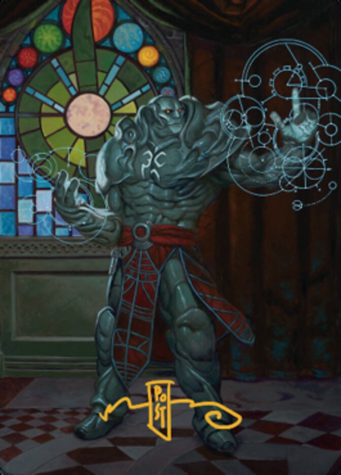 {A} Karn, Living Legacy Art Card 2 (Gold-Stamped Signature) [Dominaria United Art Series][GS ADMU 002]