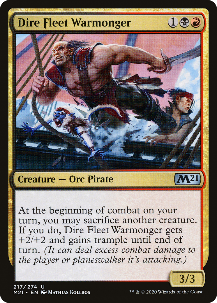 {C} Dire Fleet Warmonger [Core Set 2021][M21 217]