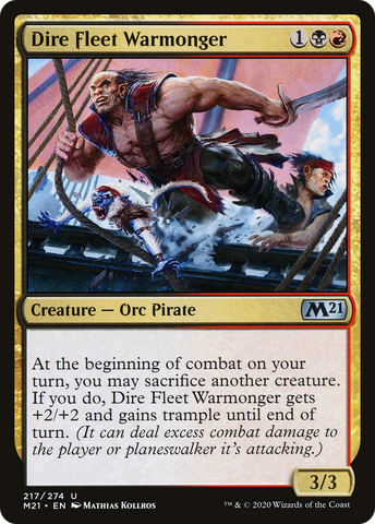 {C} Dire Fleet Warmonger [Core Set 2021][M21 217]