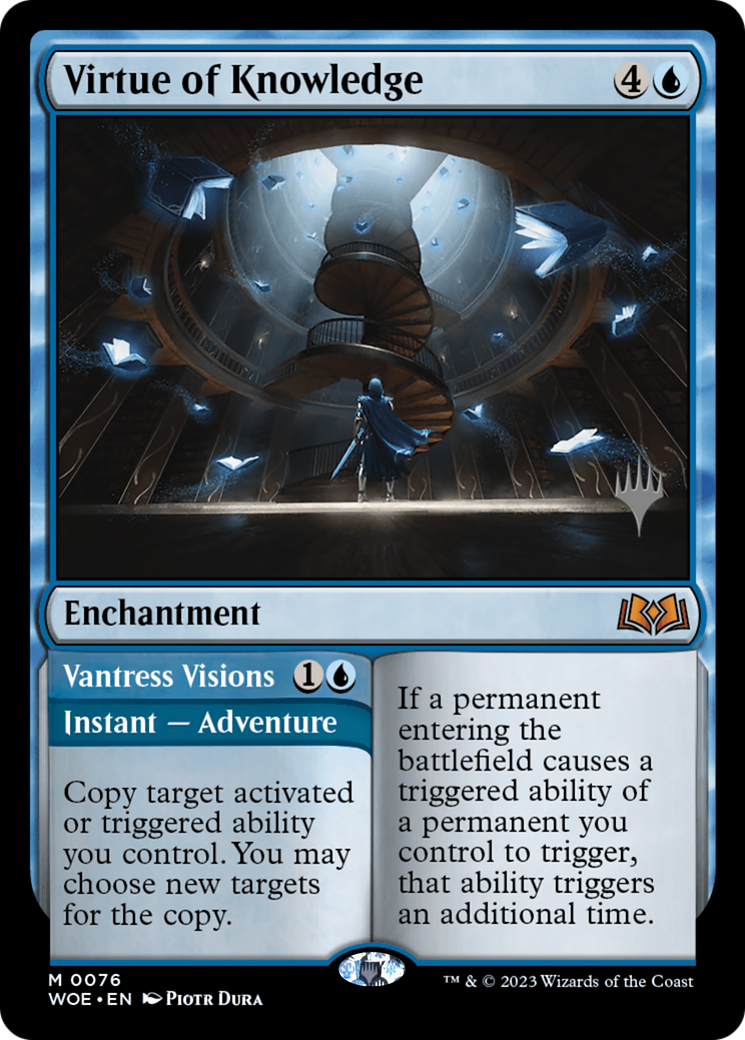 {@R} Virtue of Knowledge // Vantress Visions (Promo Pack) [Wilds of Eldraine Promos][PP WOE 076]