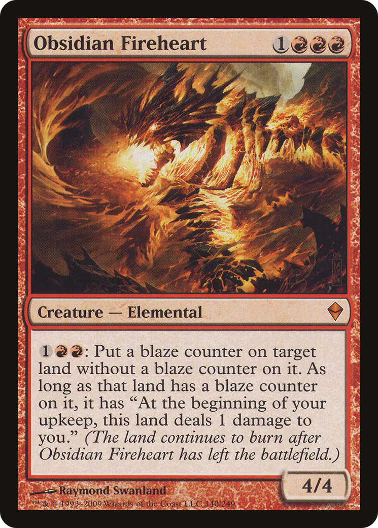 {R} Obsidian Fireheart [Zendikar][ZEN 140] - Misty Mountain Games