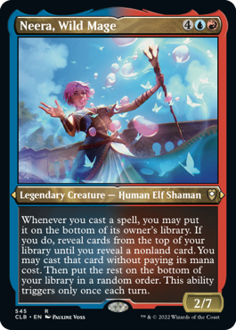 {R} Neera, Wild Mage (Foil Etched) [Commander Legends: Battle for Baldur's Gate][CLB 545]