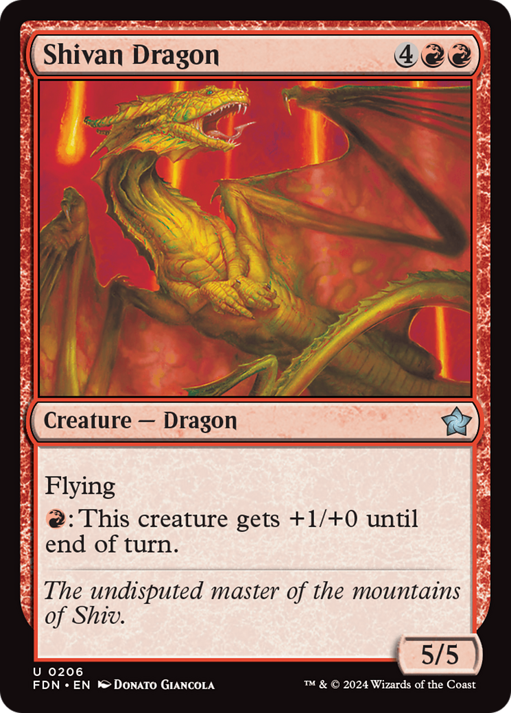 {@C} Shivan Dragon [Foundations][FDN 206]