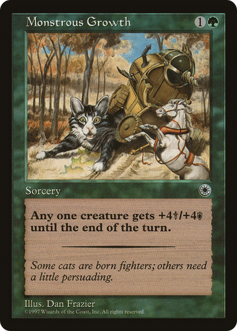 {C} Monstrous Growth (With Flavor Text) [Portal][POR 173]