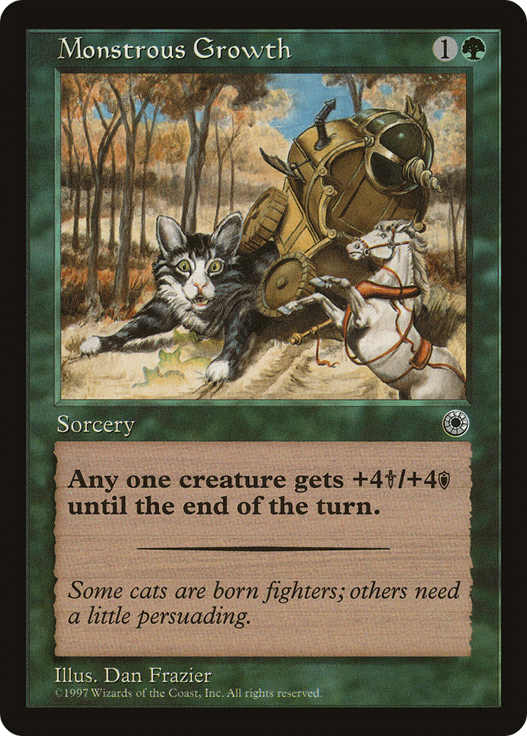 {C} Monstrous Growth (With Flavor Text) [Portal][POR 173]