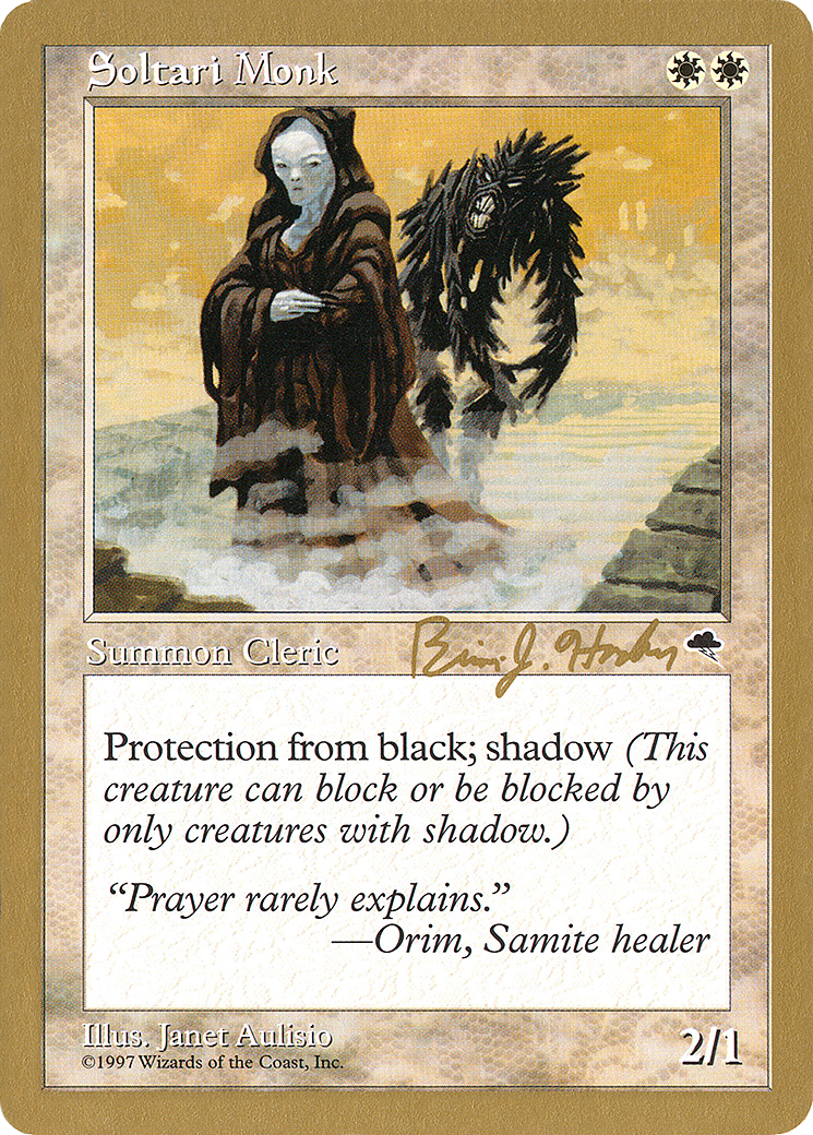 {C} Soltari Monk (Brian Hacker) [World Championship Decks 1998][GB WC98 BH45]
