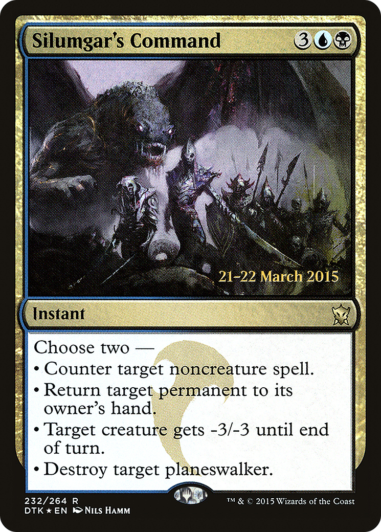 {R} Silumgar's Command [Dragons of Tarkir Prerelease Promos][PR DTK 232] - Misty Mountain Games