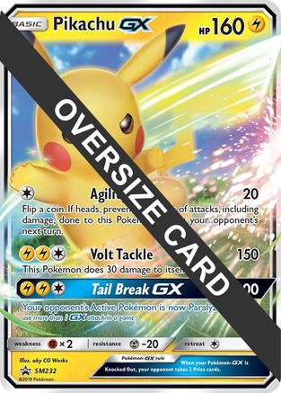 [JUM PKM-R] Pikachu GX (SM232) (Jumbo Card) [Sun & Moon: Black Star Promos]