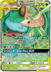 [PKM] Venusaur & Snivy GX (1/236) [Sun & Moon: Cosmic Eclipse]
