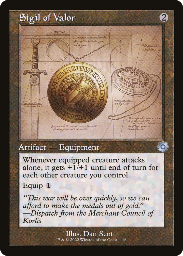 {C} Sigil of Valor (Retro Schematic) [The Brothers' War Retro Artifacts][BRR 116]