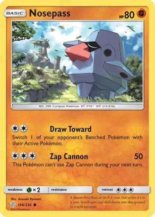 [PKM] Nosepass (106/236) [Sun & Moon: Cosmic Eclipse]