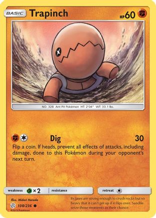 [PKM] Trapinch (108/236) [Sun & Moon: Cosmic Eclipse]