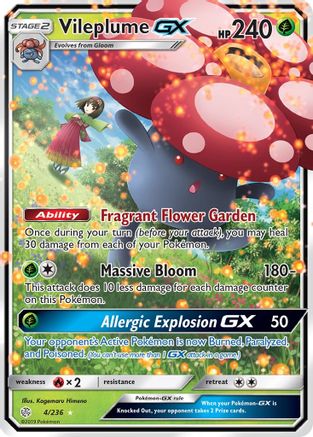 [PKM-R] Vileplume GX (4/236) [Sun & Moon: Cosmic Eclipse]
