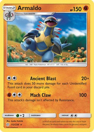 [PKM] Armaldo (112/236) [Sun & Moon: Cosmic Eclipse]