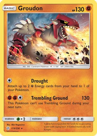 [PKM] Groudon (113/236) [Sun & Moon: Cosmic Eclipse]
