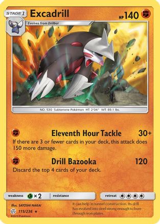 [PKM] Excadrill (115/236) [Sun & Moon: Cosmic Eclipse]