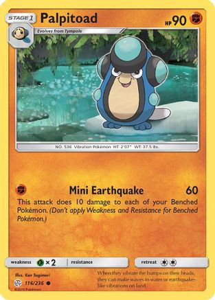 [PKM-C] Palpitoad (116/236) [Sun & Moon: Cosmic Eclipse]