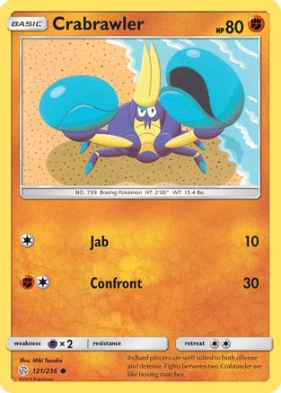 [PKM] Crabrawler (121/236) [Sun & Moon: Cosmic Eclipse]