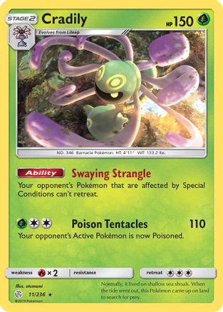 [PKM] Cradily (11/236) [Sun & Moon: Cosmic Eclipse]