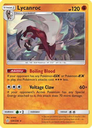 [PKM] Lycanroc (124/236) [Sun & Moon: Cosmic Eclipse]
