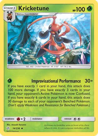 [PKM] Kricketune (14/236) [Sun & Moon: Cosmic Eclipse]