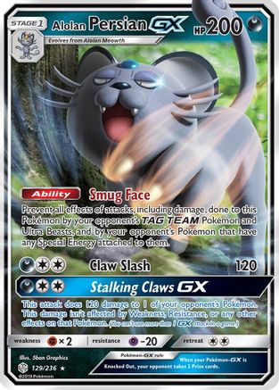 [PKM-R] Alolan Persian GX (129/236) [Sun & Moon: Cosmic Eclipse]