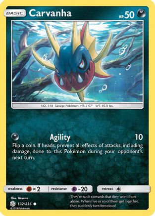 [PKM] Carvanha (132/236) [Sun & Moon: Cosmic Eclipse]