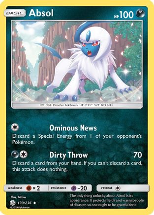 [PKM] Absol (133/236) [Sun & Moon: Cosmic Eclipse]