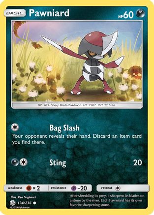[PKM] Pawniard (134/236) [Sun & Moon: Cosmic Eclipse]